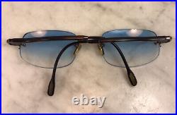 VTG GOLD & WOOD E6 Rimless Eyeglasses Sunglasses France