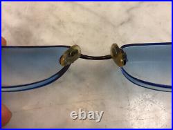 VTG GOLD & WOOD E6 Rimless Eyeglasses Sunglasses France