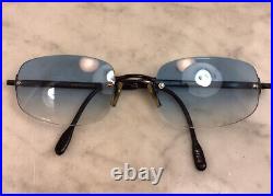 VTG GOLD & WOOD E6 Rimless Eyeglasses Sunglasses France