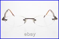 VTG GOLD & WOOD PARIS S128 Paris Genuine Horn Rimless Oval S-Series Frame Only