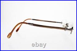 VTG GOLD & WOOD PARIS S128 Paris Genuine Horn Rimless Oval S-Series Frame Only