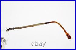 VTG GOLD & WOOD PARIS S128 Paris Genuine Horn Rimless Oval S-Series Frame Only