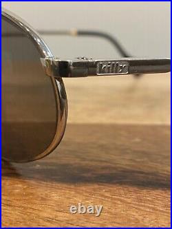 VTG Jean Claude Killy 494 Metallic Silver Gold Frames Aviator France Glasses
