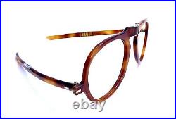 VTG Meyro Brown Amber Tortoise Folding Aviator Eyeglasses France 116 51 16 135