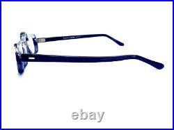 VTG Swank Rectangle Gray Ombre Eyeglasses France Half Time 029 585 50 18 145