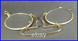 Victorian Spring Bridge Pince Nez Eye Glasses Roled Gold Frame