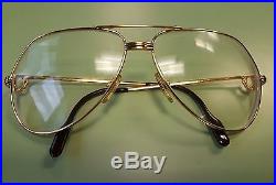 Vintage 100% Authentic CARTIER SANTOS Gold Platinum Frame Eyeglasses France RARE