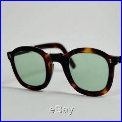 Vintage 1940s French eyeglasses dark amber classic frame Handmade in France