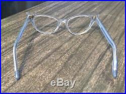 Vintage 1950's Selecta France Woman's Cat Eye Eyeglass Frames NOS RARE Blue