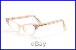 Vintage 1950a cateye eyeglasses Selecta Colette Simili velv pink 44-22mm EG27