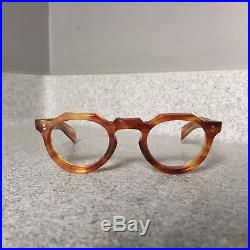 Vintage 1950s Frame France Crown Panto Eyeglasses made In France 8mm thick