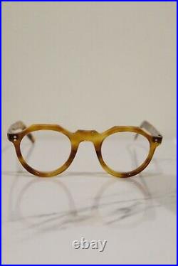 Vintage 1950s French Crown Panto eyeglasses handemade Frame france
