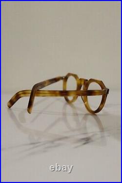 Vintage 1950s French Crown Panto eyeglasses handemade Frame france