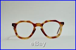 Vintage 1950s French Eyeglasses Thick Crown Panto Keyhole Bridge Made In France