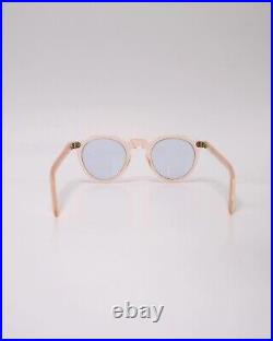Vintage 1950s French crown panto eyeglasses Sunglasses Pink Transparent Frame