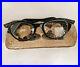 Vintage 1950s Selecta Cateye Glasses Frames France with Leather Case