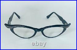 Vintage 1950s Selecta Cateye Glasses Frames France with Leather Case