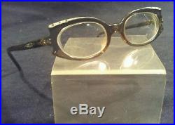 Vintage 1950s Swank frames glasses rhinestones UNIQUE! 46/20 made in france