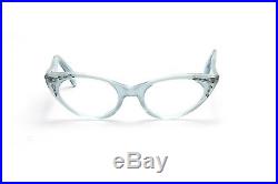 Vintage 1950s cat eye eyeglasses mod Suzette Decor in velvet Blue 44-20 mm EG35