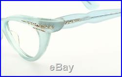 Vintage 1950s cateye eyeglasses Selecta Bijou Decor velvet blue 44-18mm #EG 1-1