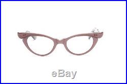 Vintage 1950s cateye eyeglasses Selecta Bijou Velvet Beige 46-22mm #EG3