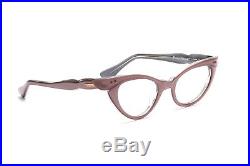 Vintage 1950s cateye eyeglasses Selecta Bijou Velvet Beige 46-22mm #EG3