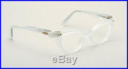Vintage 1950s cateye eyeglasses Selecta, Bijou in velvet silver 46-22mm #EG 1-9