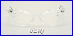 Vintage 1950s cateye eyeglasses Selecta, Bijou in velvet silver 46-22mm #EG 1-9