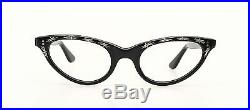Vintage 1950s cateye eyeglasses by Selecta Caresse Decor black #EG 1-12