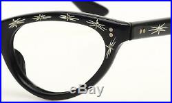 Vintage 1950s cateye eyeglasses by Selecta Caresse Decor black #EG 1-12