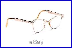 Vintage 1950s cateye eyeglasses in gold by Art Craft Alum USA in 46-22 mm EG 18