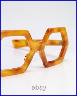 Vintage 1960s Frame France Hexagonal Eyeglasses Sunglasses
