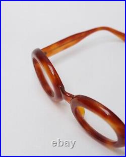 Vintage 1960s French 8 Mm Thick Oval Eyeglasses Sunglasses Frame France rare