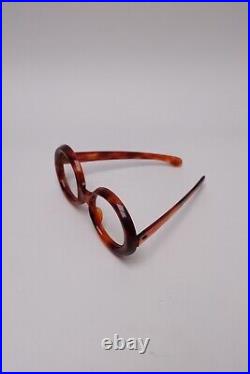 Vintage 1960s French Oval eyeglasses 8 Mm Front RARE