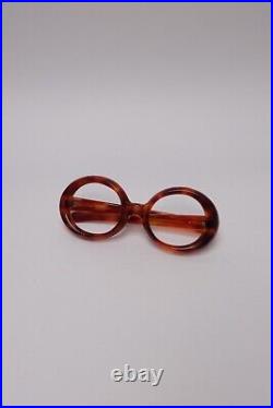 Vintage 1960s French Oval eyeglasses 8 Mm Front RARE