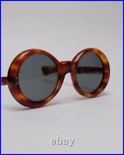 Vintage 1960s French Thick Round Sunglasses Frame France rare