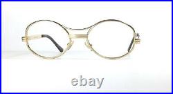 Vintage 1960s Swank Colleen 50-18 Gold Eyeglass Frame 20/000 12K Made in France