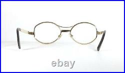 Vintage 1960s Swank Colleen 50-18 Gold Eyeglass Frame 20/000 12K Made in France