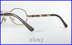 Vintage 1960s Swank Colleen 50-18 Gold Eyeglass Frame 20/000 12K Made in France