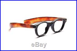 Vintage 1960s black brown eyeglasses for men by Selecta, France in 42-24 mm EG4