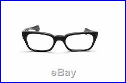 Vintage 1960s mens eyeglasses Selecta Mod Ambassador in Black Wood 48-20mm EG24