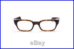 Vintage 1960s mens eyeglasses Selecta Mod Ambassador in Olive Amber 48-20mm