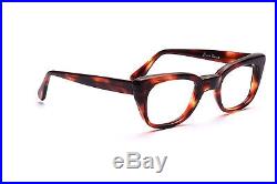 Vintage 1960s mens eyeglasses Selecta Mod. Rocky in Demi Amber in 50-24mm EG 1-2