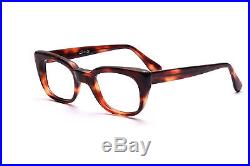 Vintage 1960s mens eyeglasses Selecta Mod. Rocky in Demi Amber in 50-24mm EG 1-2
