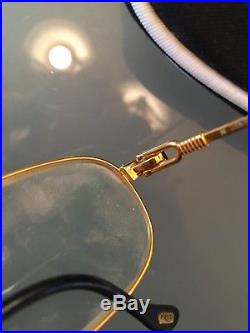 Vintage 1980s FRED Paris Eyeglasses Sunglasses Force 10 Real Gold Plated W Case