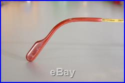 Vintage 1986 CARTIER ROMANCE Eyeglass Frames 56-16 18K Gold Plated Serial 795265