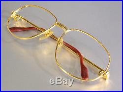 Vintage 1986 CARTIER ROMANCE Eyeglass Frames 56-16 18K Gold Plated Serial 795265