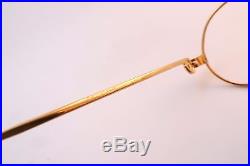 Vintage ©1989 24K gold filled eyeglasses frames Cartier Paris 56-17. 135 E069341