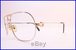 Vintage 1998 CARTIER PARIS 24K white gold filled eyeglasses frames Size 62-14