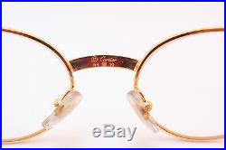Vintage 24KT Cartier Paris eyeglasses frames NOS size 54-19 Sl 1237361 France